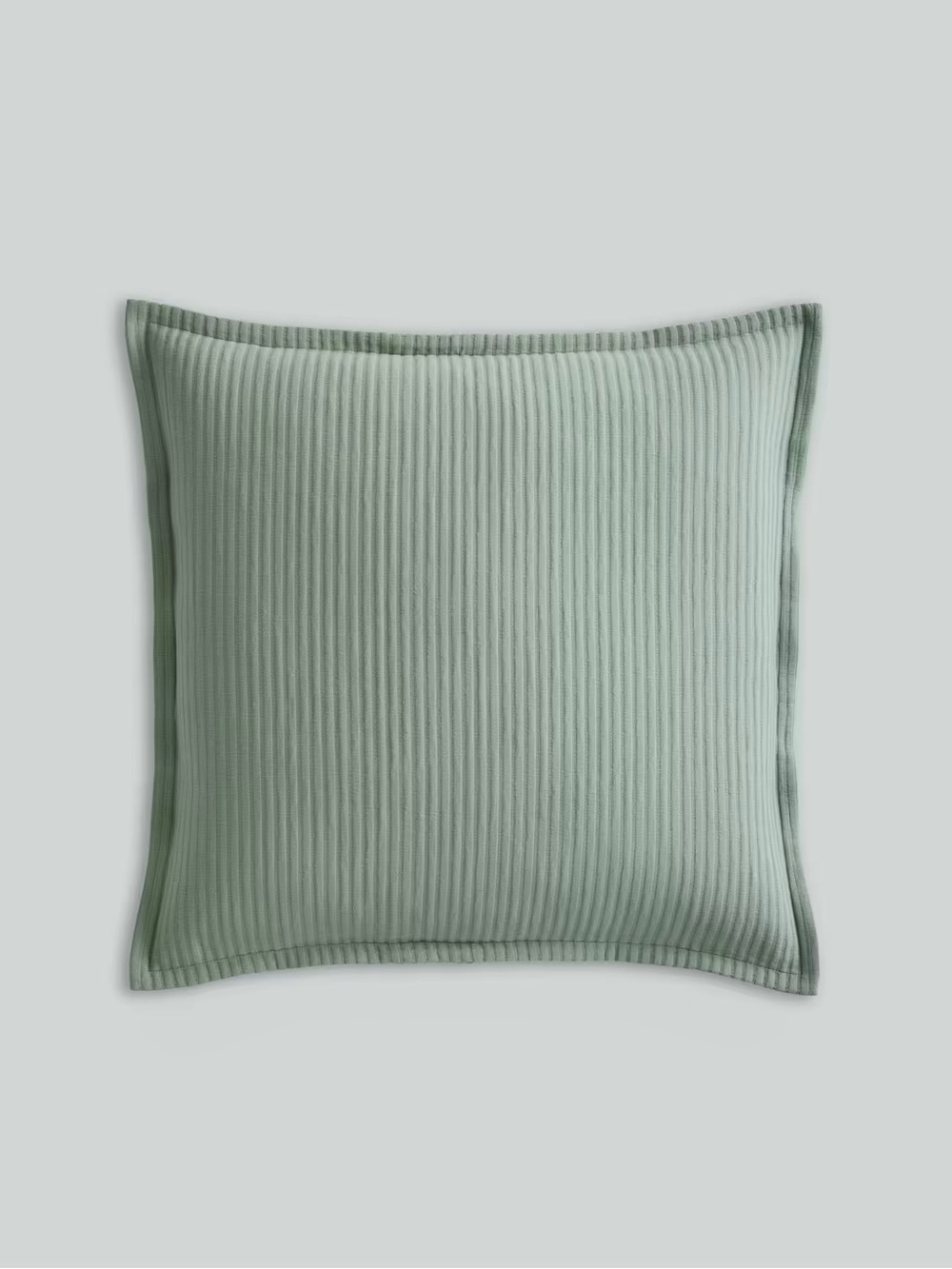 Quince Organic Cotton Matelasse Euro Sham NWT | Dried Sage Green 26 x 26
